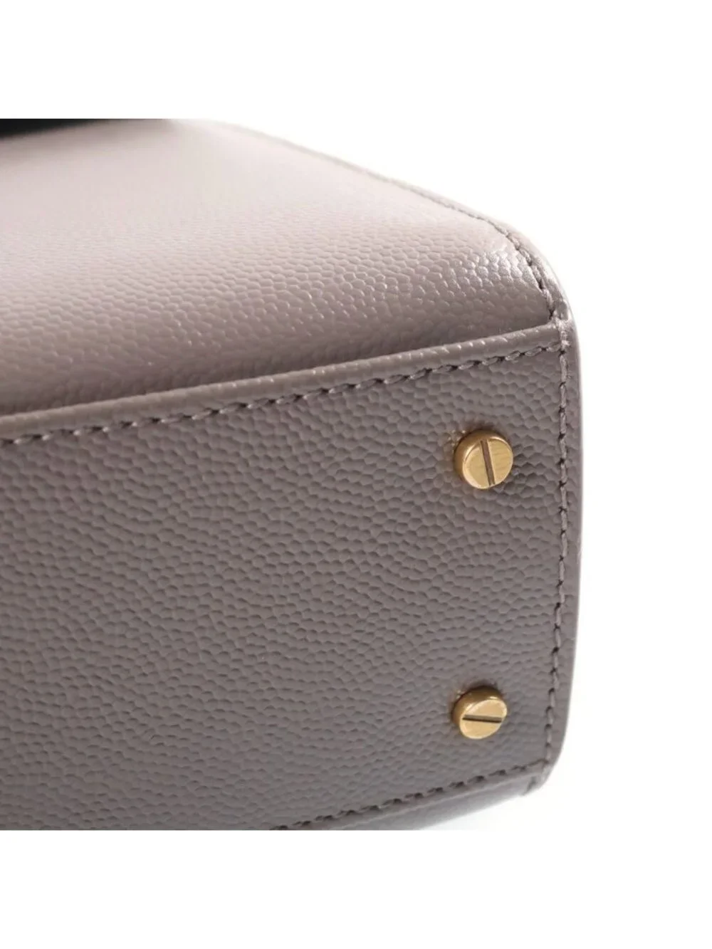 Saint Laurent Paris Cassandra Top Handle 2-Way Shoulder Bag Leather Gray